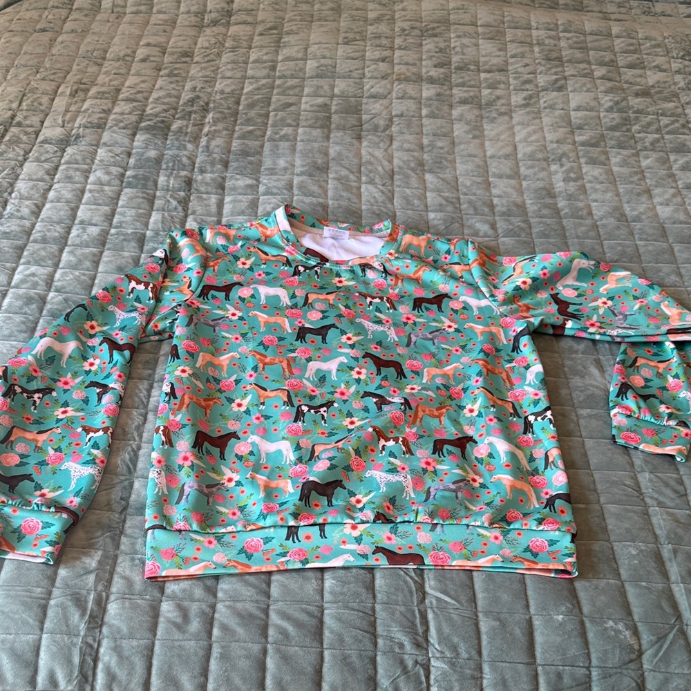 Girls Youth XL teal sweatshirt